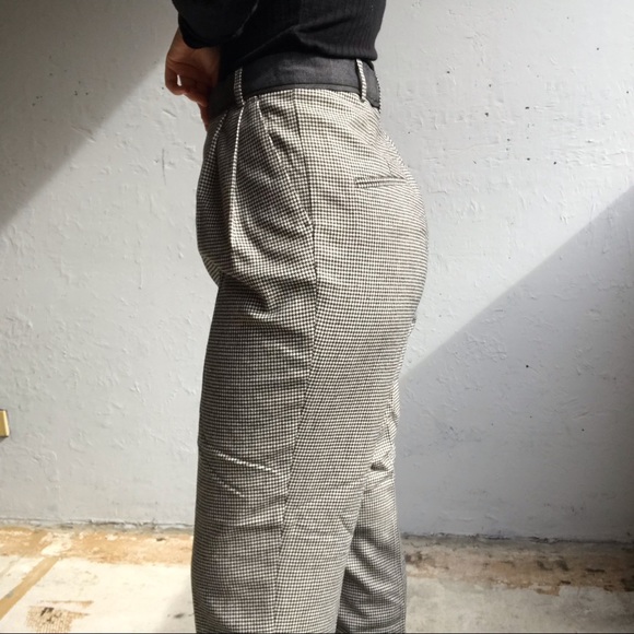 gingham high waisted trousers - Picture 4 of 16